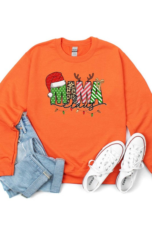 Mama Claus Fleece Graphic Sweatshirt