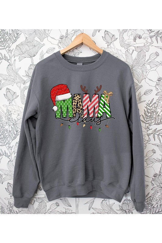 Mama Claus Fleece Graphic Sweatshirt