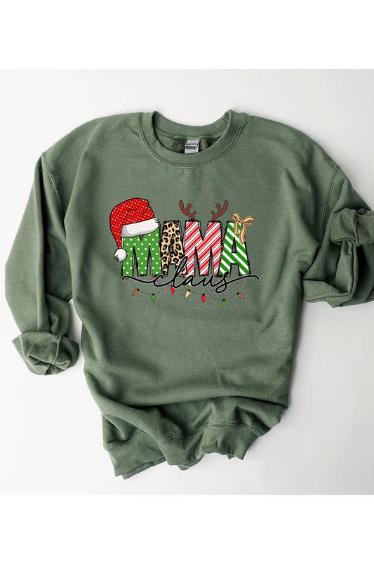 Mama Claus Fleece Graphic Sweatshirt