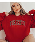 Thankful Thanksgiving Fleece Graphic Sweatshirt