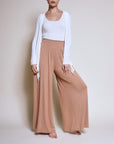 Fabina Smock Elastic Waist Maxi Palazzo Pant