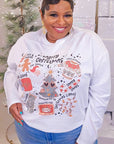 Christmas Things Graphic BF Long Sleeve T-Shirt