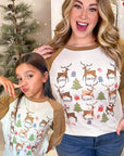 All the Reindeer Graphic Raglan