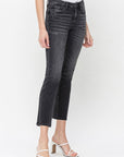 Flying Monkey Mid Rise Crop Slim Straight Jeans