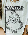 Wanted Grinch Christmas Graphic Tee