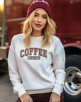 Plus Coffee Weather Premium Bella Canvas Crew Sweatshirt