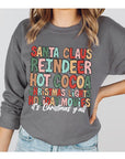 Santa Claus, Reindeer, Cocoa Christmas Graphic Sweatshirt