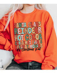 Santa Claus, Reindeer, Cocoa Christmas Graphic Sweatshirt