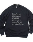 Bonfires Flannels S'Mores Bella Crew Sweatshirt