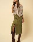 Insane Gene Color Cargo Midi Skirt