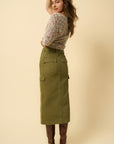 Insane Gene Color Cargo Midi Skirt