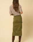 Insane Gene Color Cargo Midi Skirt