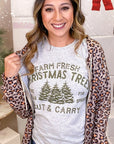 Farm Fresh Christmas Trees Graphic LS T-Shirt