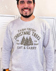 Farm Fresh Christmas Trees Graphic Sweatshirt