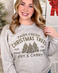 Farm Fresh Christmas Trees Graphic Sweatshirt