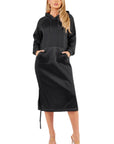 Women's Fashion Long Maxi Hoodie Dress by Claude