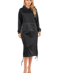 Women's Fashion Long Maxi Hoodie Dress by Claude