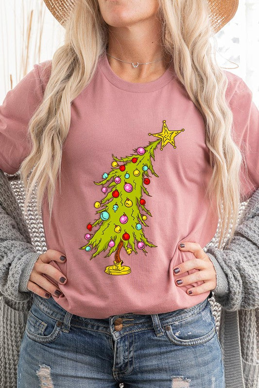 Grinch Christmas Tree Graphic Tee