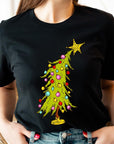 Grinch Christmas Tree Graphic Tee