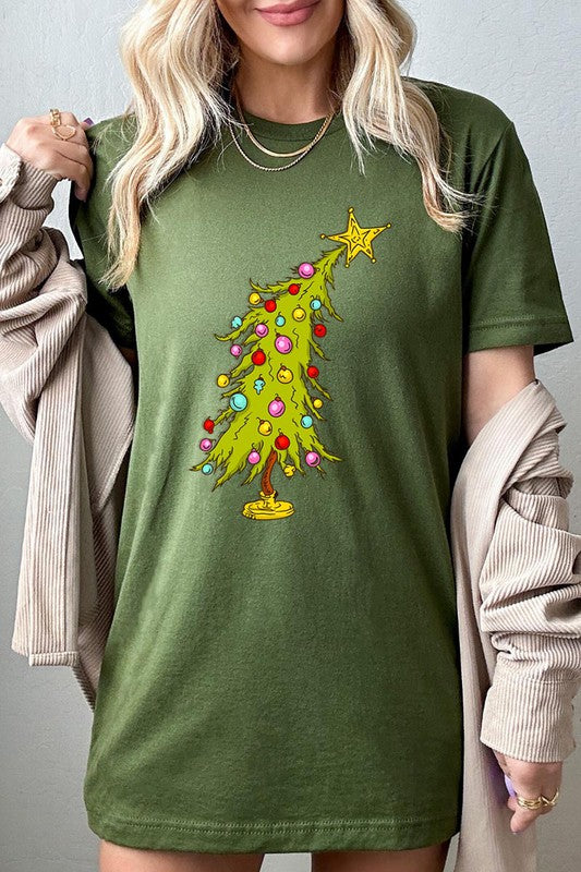 Grinch Christmas Tree Graphic Tee