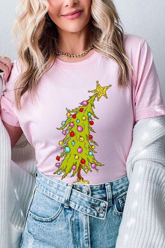 Grinch Christmas Tree Graphic Tee