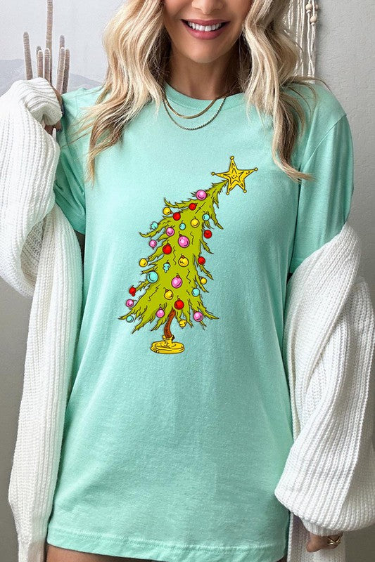 Grinch Christmas Tree Graphic Tee