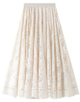 Miss Sparkling | Lace Chiffon Midi Skirt