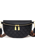 Myra Quilted Leather Crescent Sling Bag