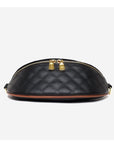 Myra Quilted Leather Crescent Sling Bag