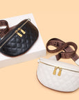 Myra Quilted Leather Crescent Sling Bag