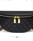 Myra Quilted Leather Crescent Sling Bag