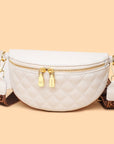 Myra Quilted Leather Crescent Sling Bag