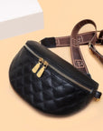 Myra Quilted Leather Crescent Sling Bag