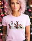 Christmas Dogs Short Sleeve Graphic Tee