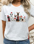 Christmas Dogs Short Sleeve Graphic Tee