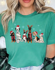 Christmas Dogs Short Sleeve Graphic Tee