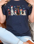 Christmas Dogs Short Sleeve Graphic Tee