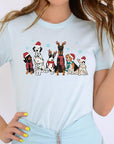 Christmas Dogs Short Sleeve Graphic Tee