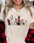 Christmas Dogs Short Sleeve Graphic Tee