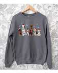 Christmas Dogs Graphic Fleece Sweatshirt