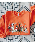 Christmas Dogs Graphic Fleece Sweatshirt