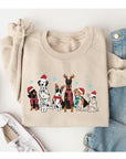 Christmas Dogs Graphic Fleece Sweatshirt