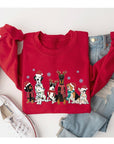 Christmas Dogs Graphic Fleece Sweatshirt