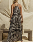 Gilli Sleeveless Stripe Maxi Tiered Dress