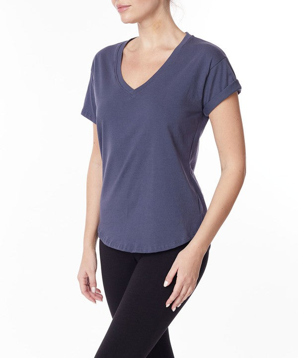 Fabina Cotton Jersey V-Neck On Her Day Top