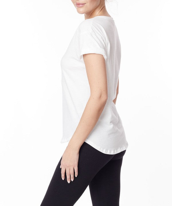 Fabina Cotton Jersey V-Neck On Her Day Top