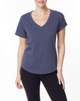 Fabina Cotton Jersey V-Neck On Her Day Top