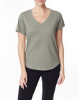 Fabina Cotton Jersey V-Neck On Her Day Top