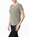 Fabina Cotton Jersey V-Neck On Her Day Top