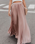 Pleated Maxi Skirt